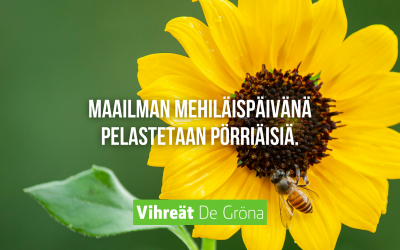 Maailman mehiläispäivänä pelastetaan pörriäisiä