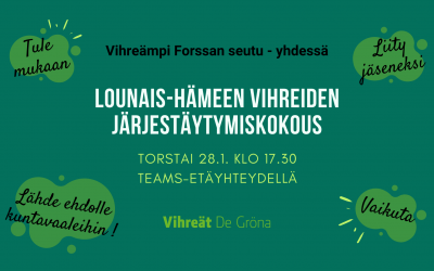 Lounais-Hämeen Vihreiden järjestäytymiskokous