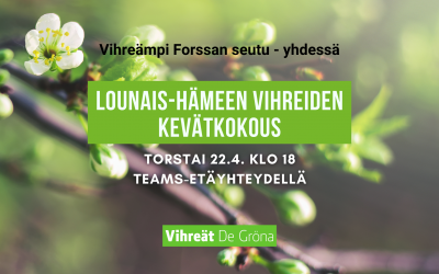 Lounais-Hämeen Vihreiden kevätkokous