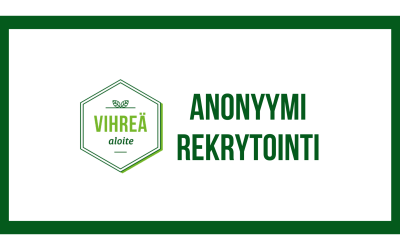 Valtuustoaloite anonyymistä rekrytoinnista