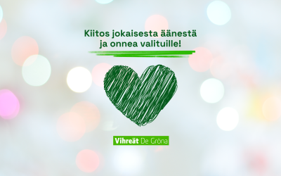 Kiitos Lounais-Hämeen vihreitä ehdokkaita äänestäneille